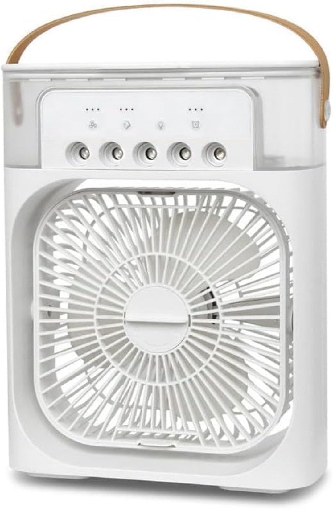 LUCKKY Tischventilator 3-in-1 Luftkühler, USB Ventilator mit Farblichtern., Kompakter 3-in-1 Luftkühler Tischventilator, Camping Festival