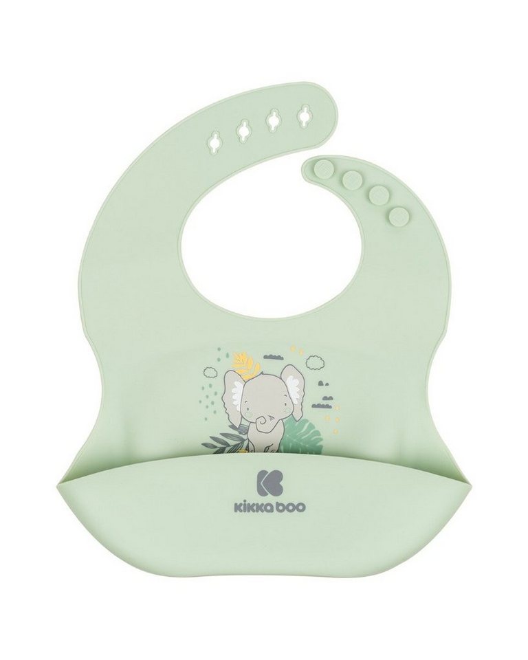 Kikkaboo Lätzchen Babylatz Savanna Friends, (1-St), Krümelschutz abwaschbar  aus weichem Silikon