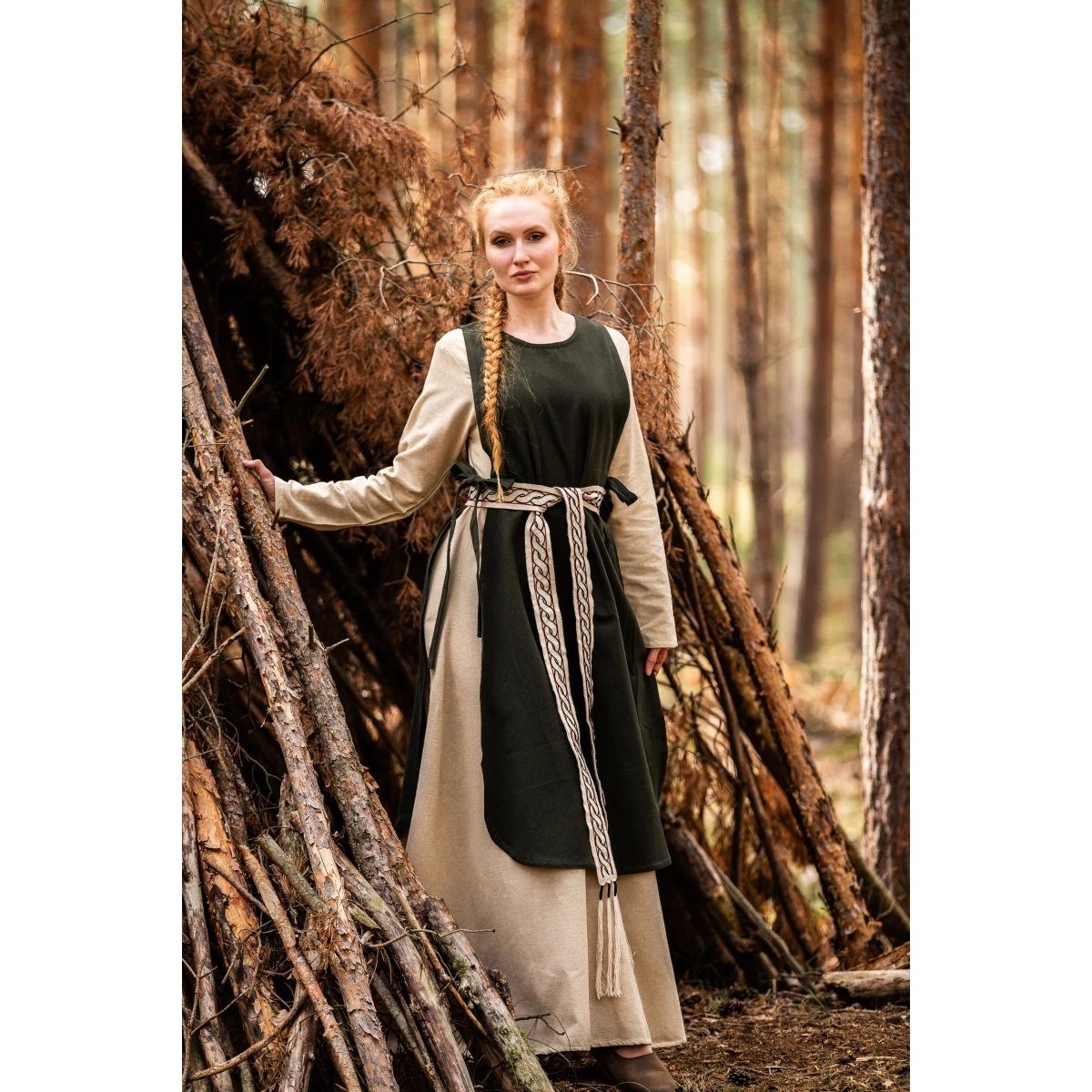 Leonardo Carbone Ritter-Kostüm Mittelalter Überkleid Grün "Magdalena"