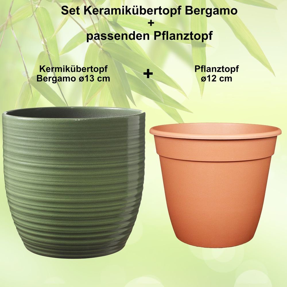 Heimwerkercenter Übertopf Set - Keramikübertopf Bergamo günstig online kaufen