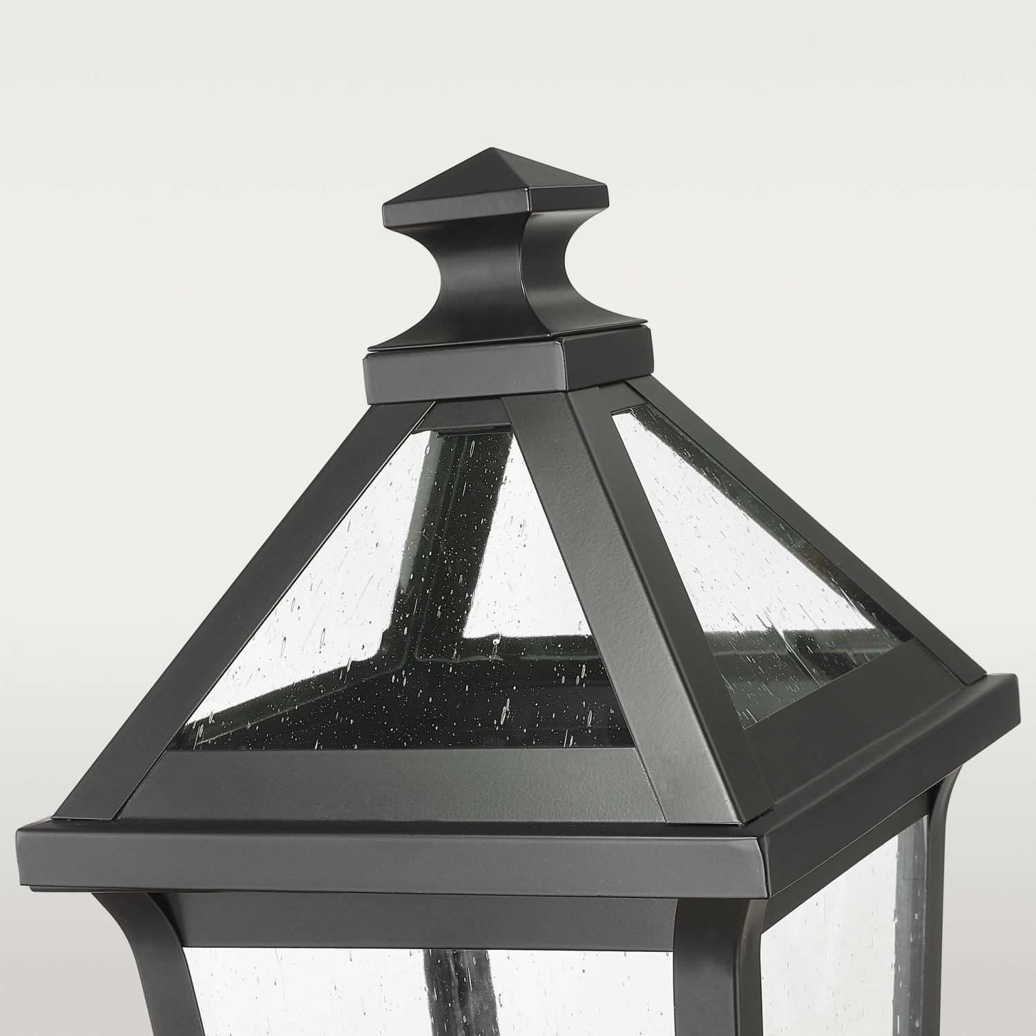 Licht-Erlebnisse Sockelleuchte GRALOW, ohne Leuchtmittel, Schwarz 60 cm IP44 E14 3-flammig Rustikal Edelstahl Aluminium Glas