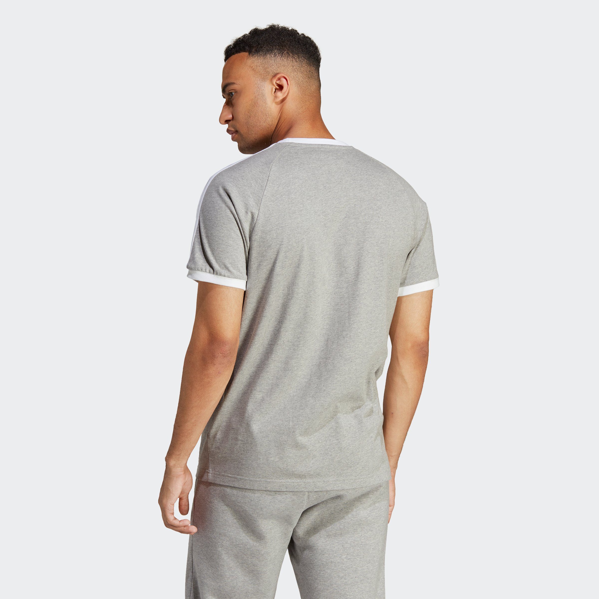 adidas Grey TEE Heather Originals 3-STRIPES Medium T-Shirt