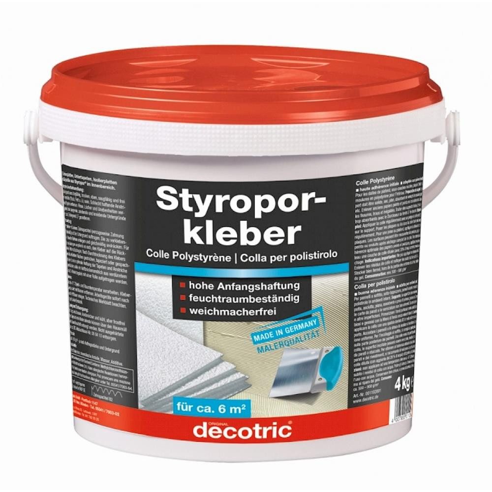 decotric® Dispersionskleber Styroporkleber 4 kg Renoviervlieskleber günstig online kaufen