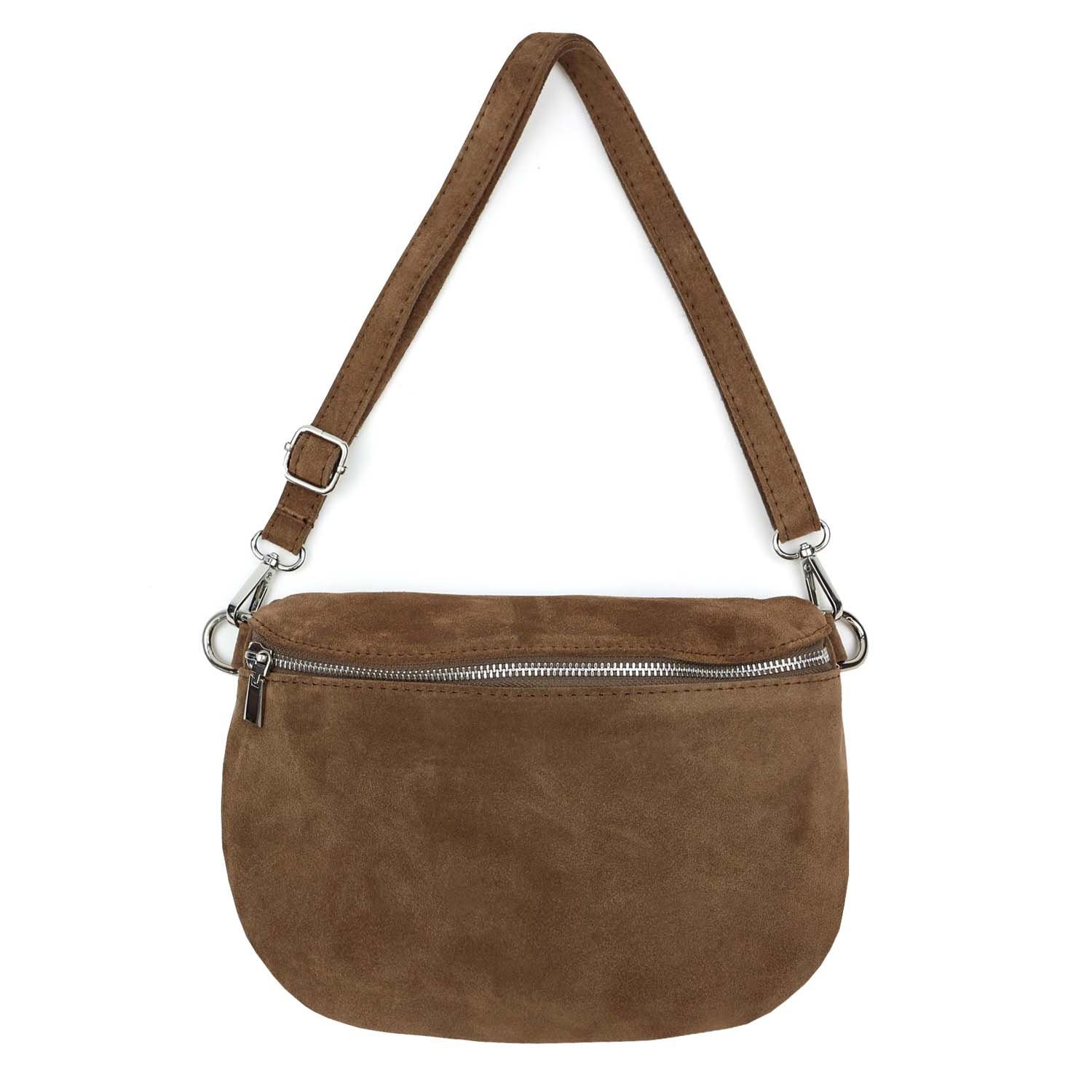 ITALYSHOP24 Bauchtasche Damen Wildleder Gürteltasche Brusttasche günstig online kaufen
