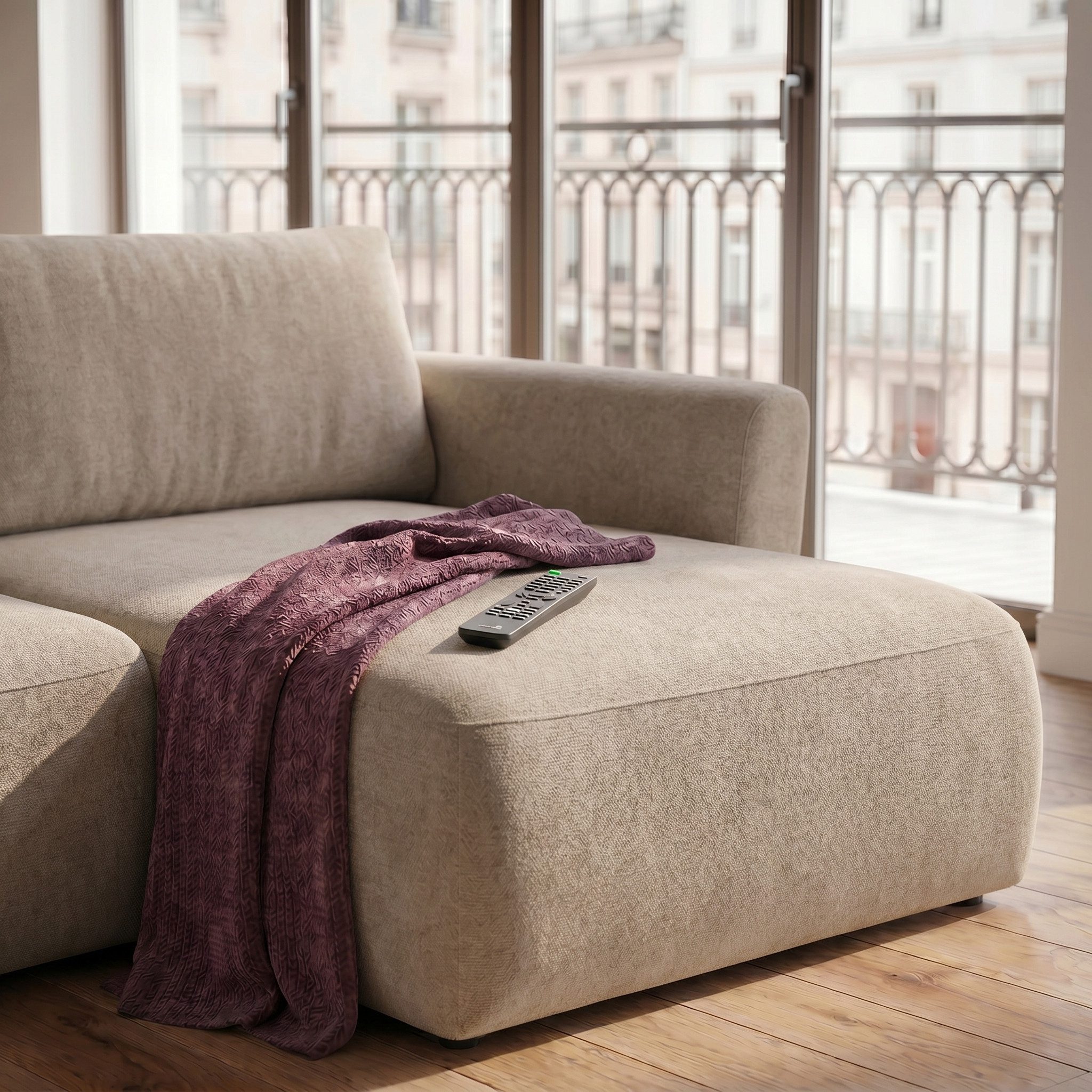 Muffo Ecksofa Bella mit Schlaffunktion Easy-Clean, mit Schlaffunktion und Bettkasten 230x165 cm, mit Armlehnen und Stauraum