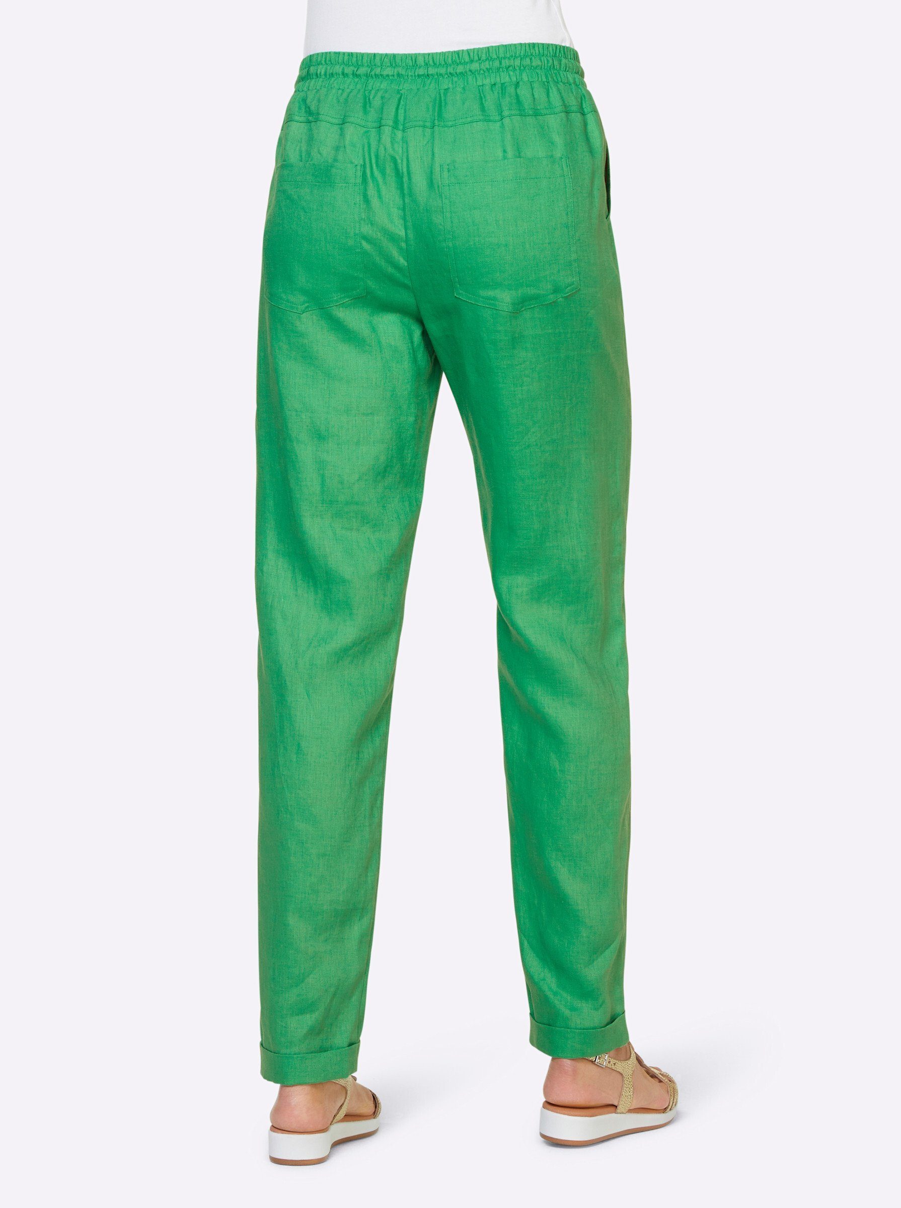 heine Jerseyhose Leinenhose erhöht