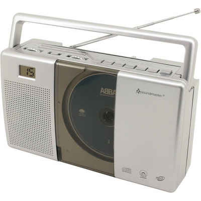 Soundmaster RCD1185 tragbares Radio mit CD-Player Hörbuchfunktion Kofferradio UKW-Radio (UKW-Radio, Retro Kofferradio mit CD-Player, UKW-Radio, Antenne)