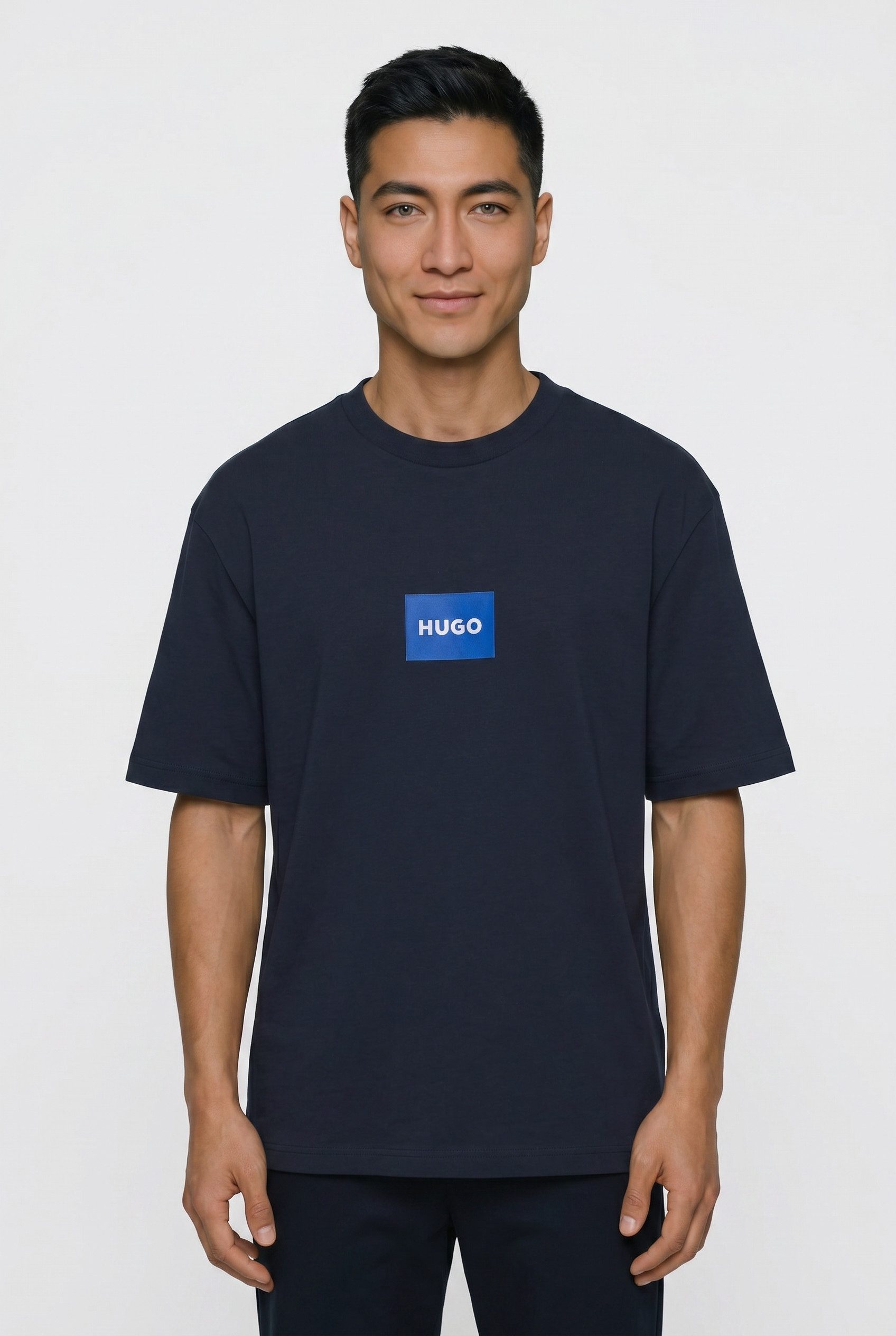 HUGO T-Shirt Regular Fit, Kurzarm, Hugo-Print