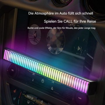 AUKUU LED Stripe Creative Creative Symphony 3D Tonabnehmerlampe Bluetooth, sprachgesteuerte LED Rhythmus Lichtleiste Desktop Musik