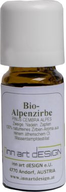 inn art dESIGN Zirbenkissen Duft & Deko Set Zirbe : Bio Zirbenöl - Zirbenspäne - Zirbenwürfel - Zirbenduft, Zirbenholz Deko