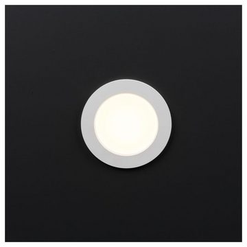 click-licht LED Panel LED Panel Kallisi in Weiß aus Metall 6W 3000K 420lm 115mm, keine Angabe, Leuchtmittel enthalten: Ja, fest verbaut, LED, warmweiss, LED Panele