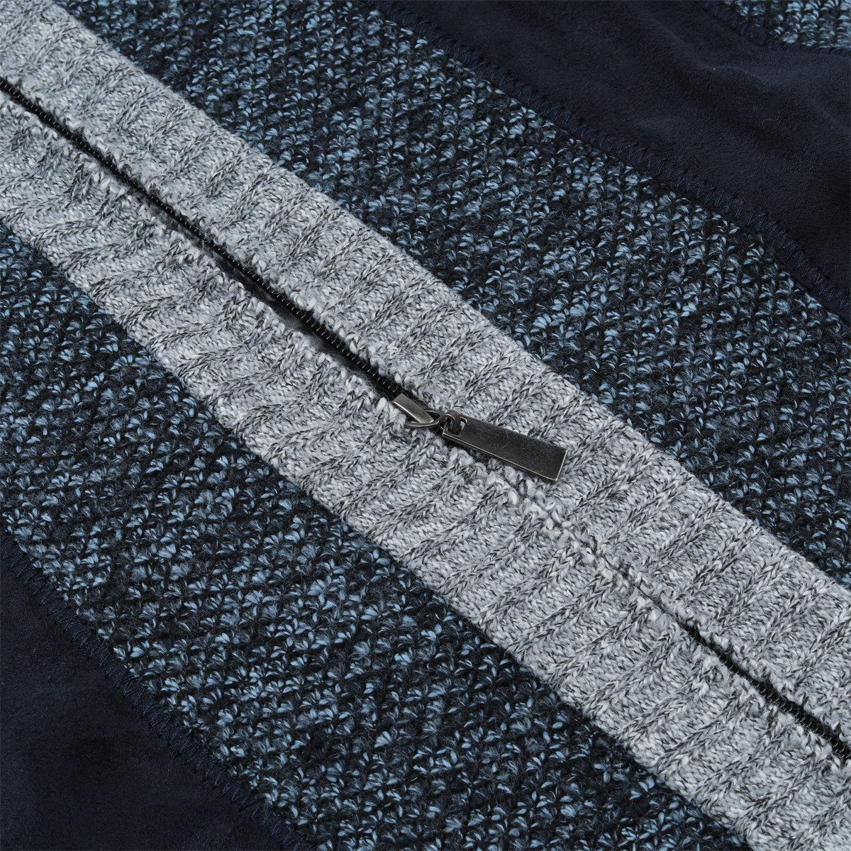 Allthemen Cardigan Herren Strickjacke mit ärmelflecken Strickjacke Winter – Bild 5 von 5