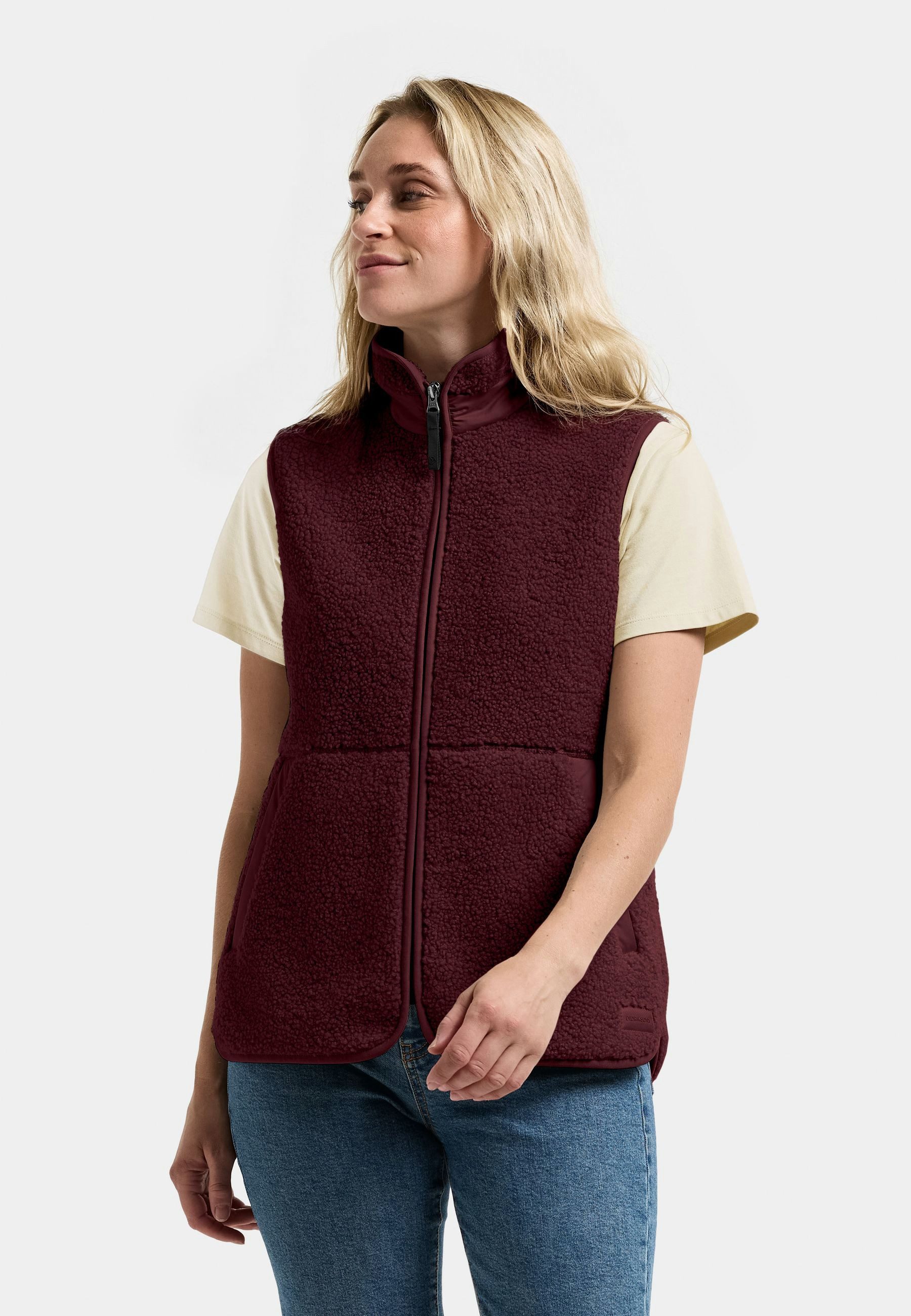 Didriksons Fleeceweste Damen Pile Teddy SIV mit Taschen