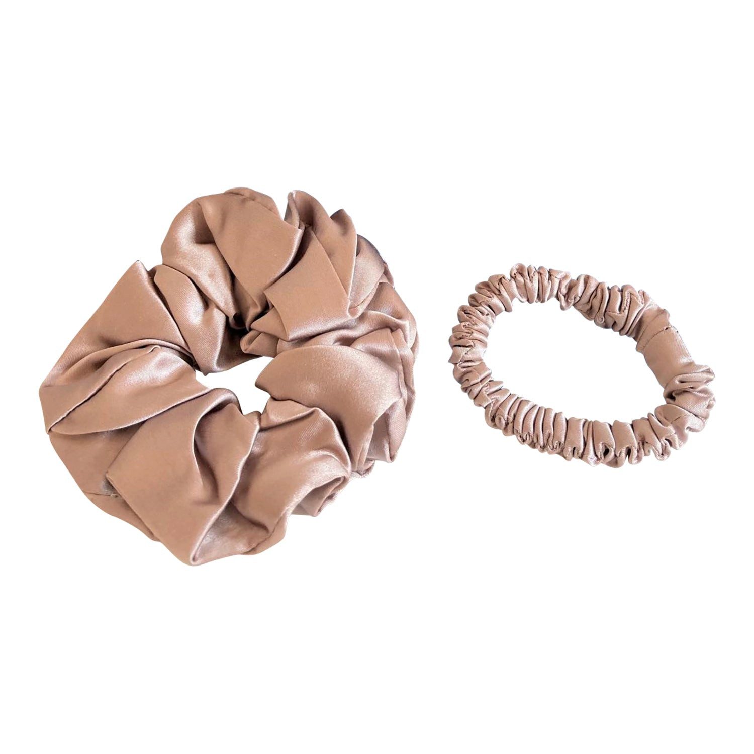 orignee Haargummi Seiden-Scrunchies 2er-Set – 100 % Maulbeerseide, kein Knick, 2-tlg., Kein Knick in den Haaren. Weniger Haarbruch und Reizschäden.