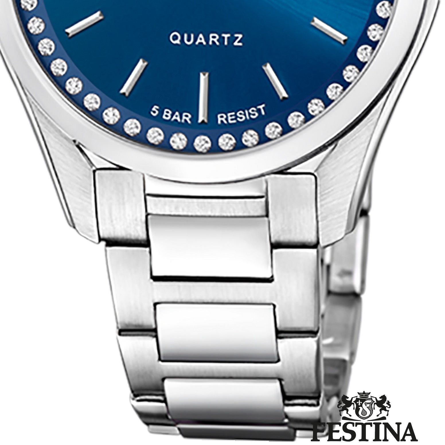 Festina Quarzuhr Festina Damenuhr Mademoiselle, (Analoguhr), Damen Armbanduhr rund, Edelstahlarmband silber, Fashion