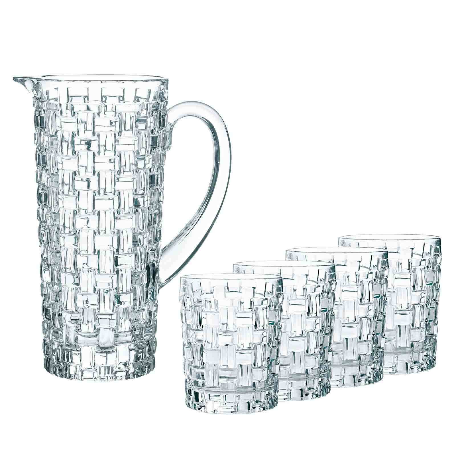 Nachtmann Gläser-Set Bossa Nova Becher- und Krug-Set 5-tlg., 5-tlg., Kristallglas