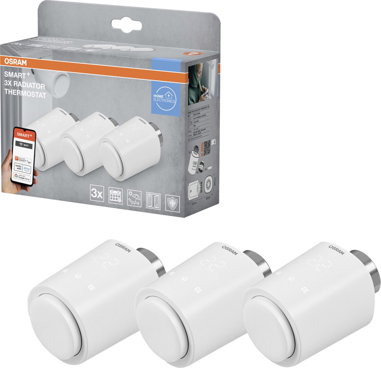 Osram Heizkörperthermostat Osram Heizkörperthermostat SMART+ WIFI 3er Pack