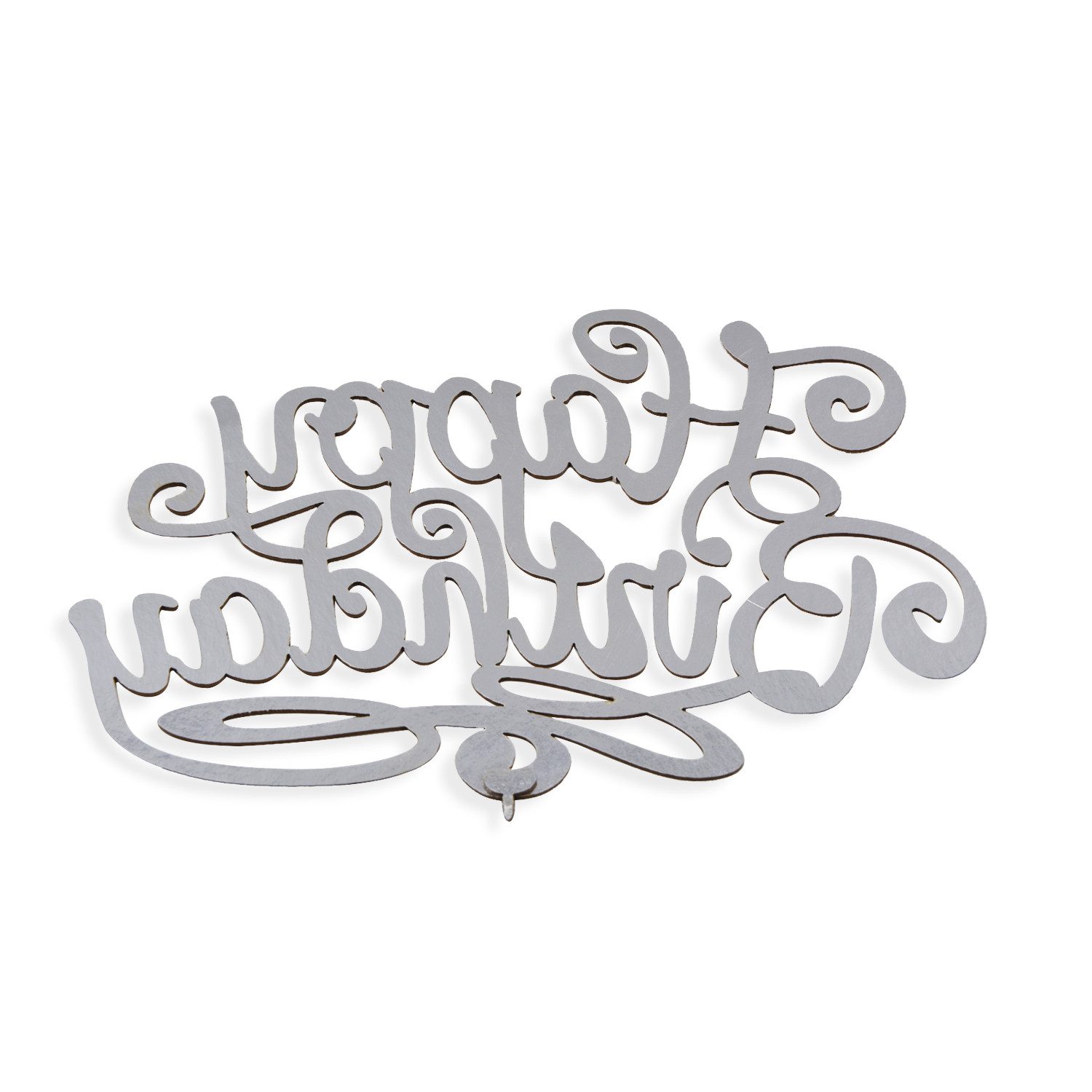 Tortenstecker „Happy Birthday" Cake Topper in glänzender Goldoptik, Inklusive 5 dekorativer Herz-Topper