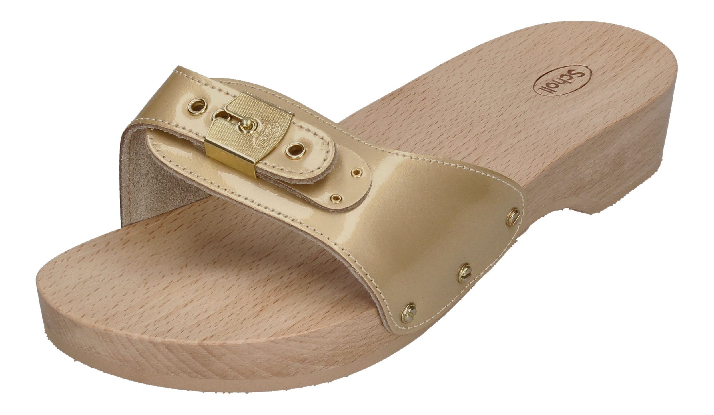 Scholl PESCURA HEEL Keilpantolette light gold