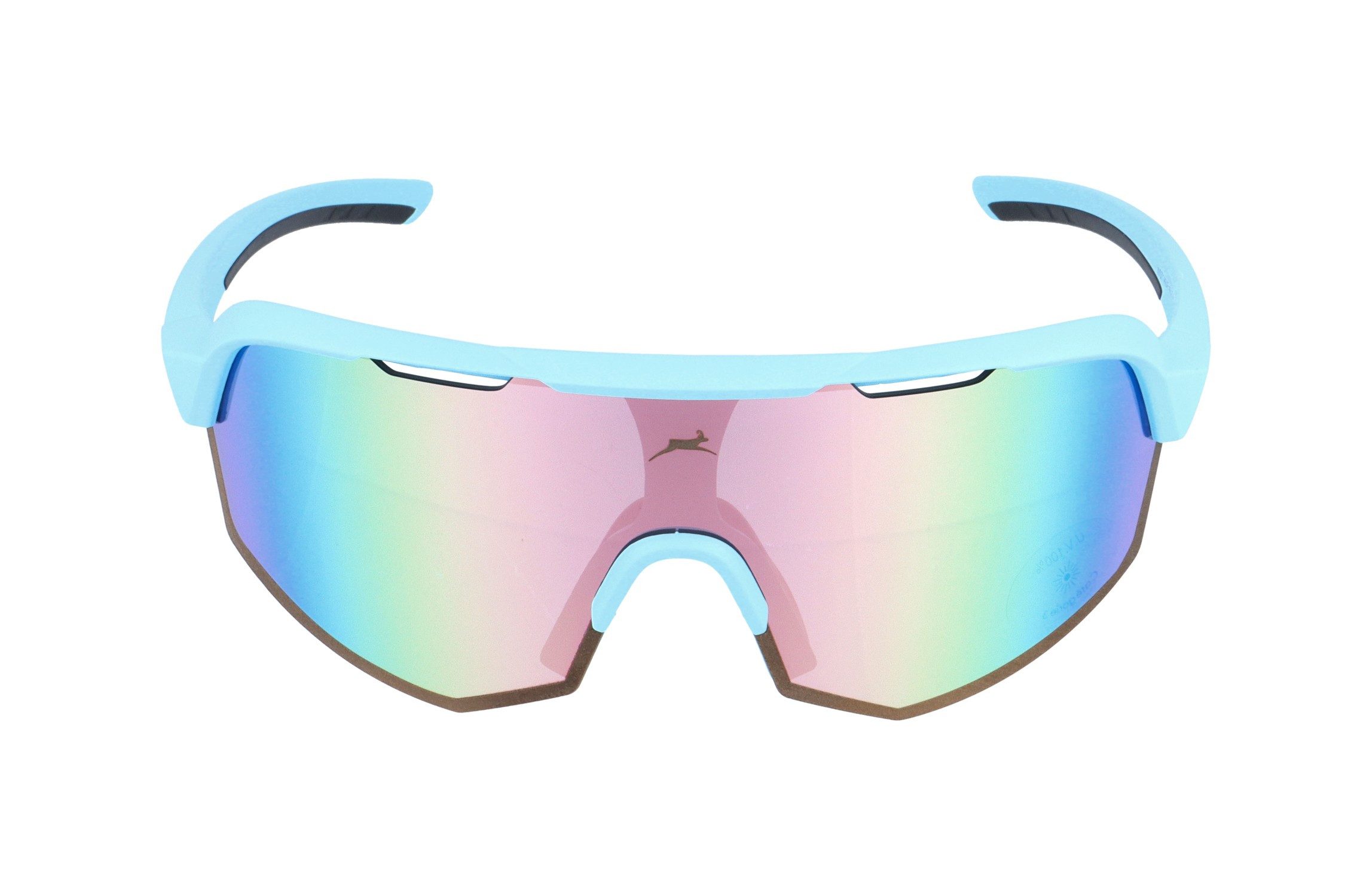 Gamswild Sportbrille UV400 Sonnenbrille Skibrille Fahrradbrille extra große Scheibe Damen, Herren Modell WS7140 in, orange, hellblau, grau