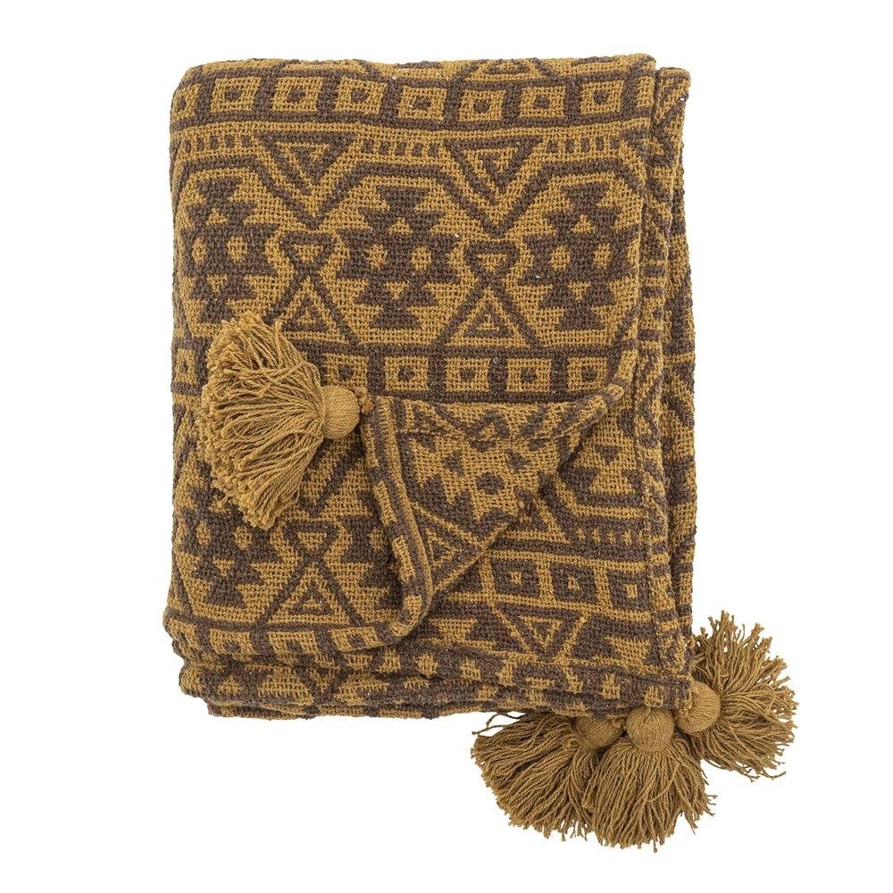 Wohndecke Lyla, Bloomingville, in Braun, 150 günstig online kaufen