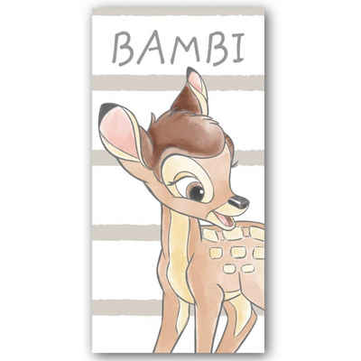 Disney Strandtuch Bambi Badetuch, XL 70x140 cm, 100% Baumwolle