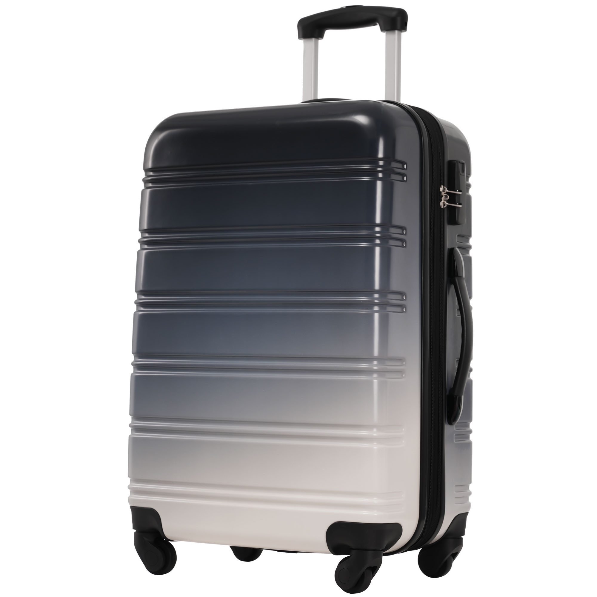 OKWISH Hartschalen-Trolley Leise 360°-Räder, 4 Rollen, aus ABS-Material, mit Zahlenschloss, Farbverlauf