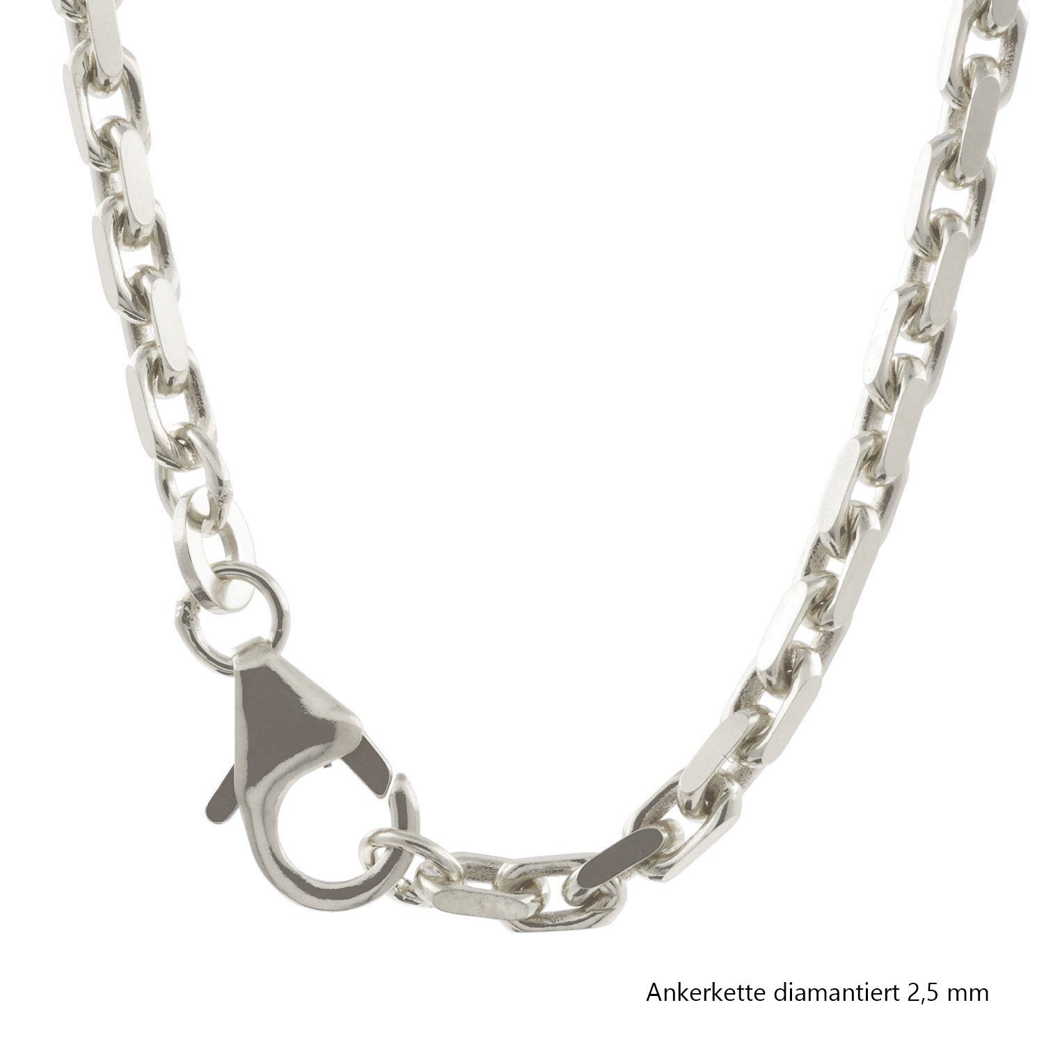 HOPLO Silberkette Ankerkette diamantiert Länge 42cm günstig online kaufen