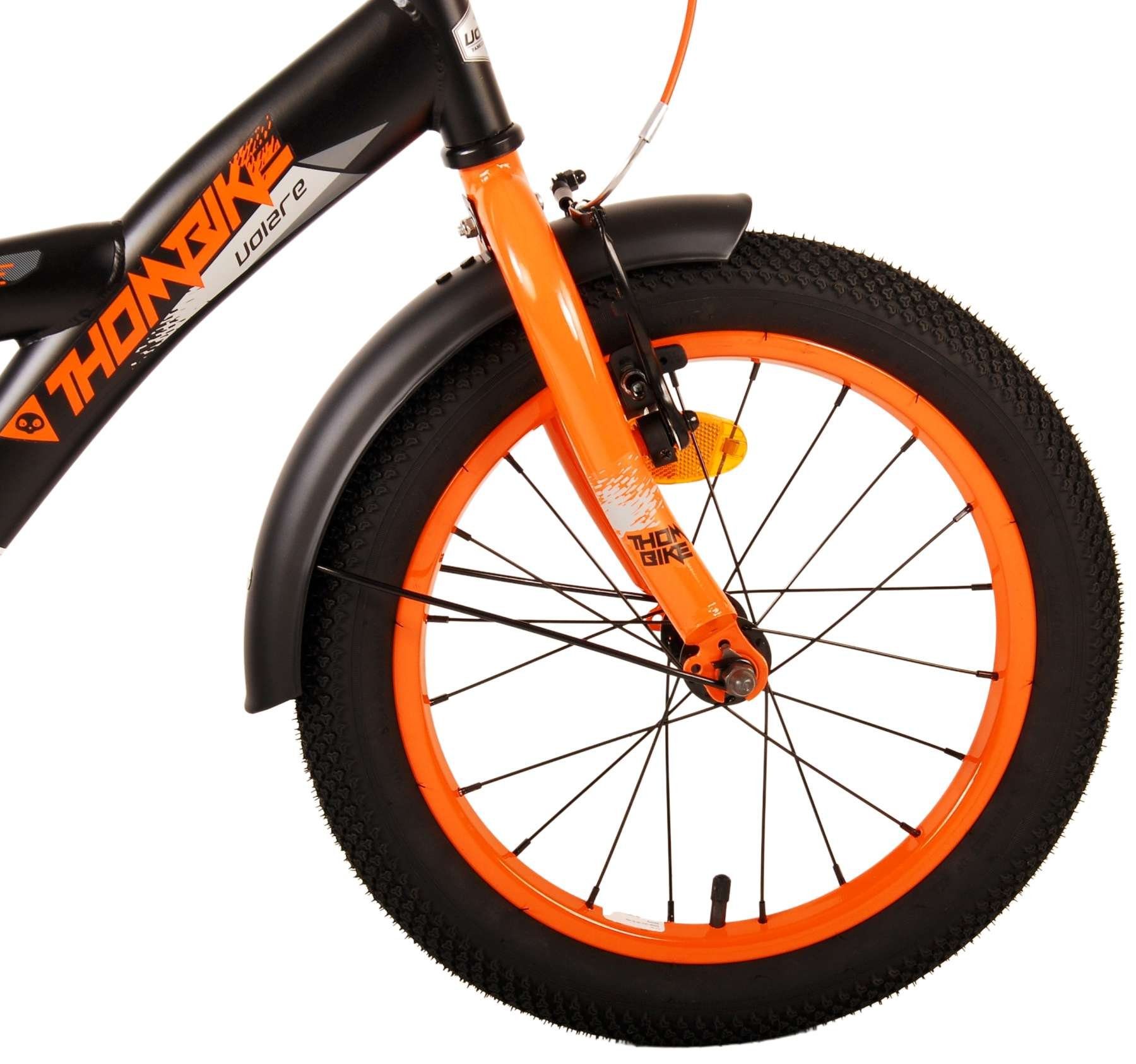 - Kinderfahrrad Zoll - Fahrrad Zoll Rücktritt Thombike Jugend Fahrrad Kinder (Kinder TPFSports - Rutschfeste Schwarz/Orange Jugend Jungsfahrrad Fahrrad Gang, - Sicherheitsgriffe), Handbremse, Volare mit 16 und 1 16