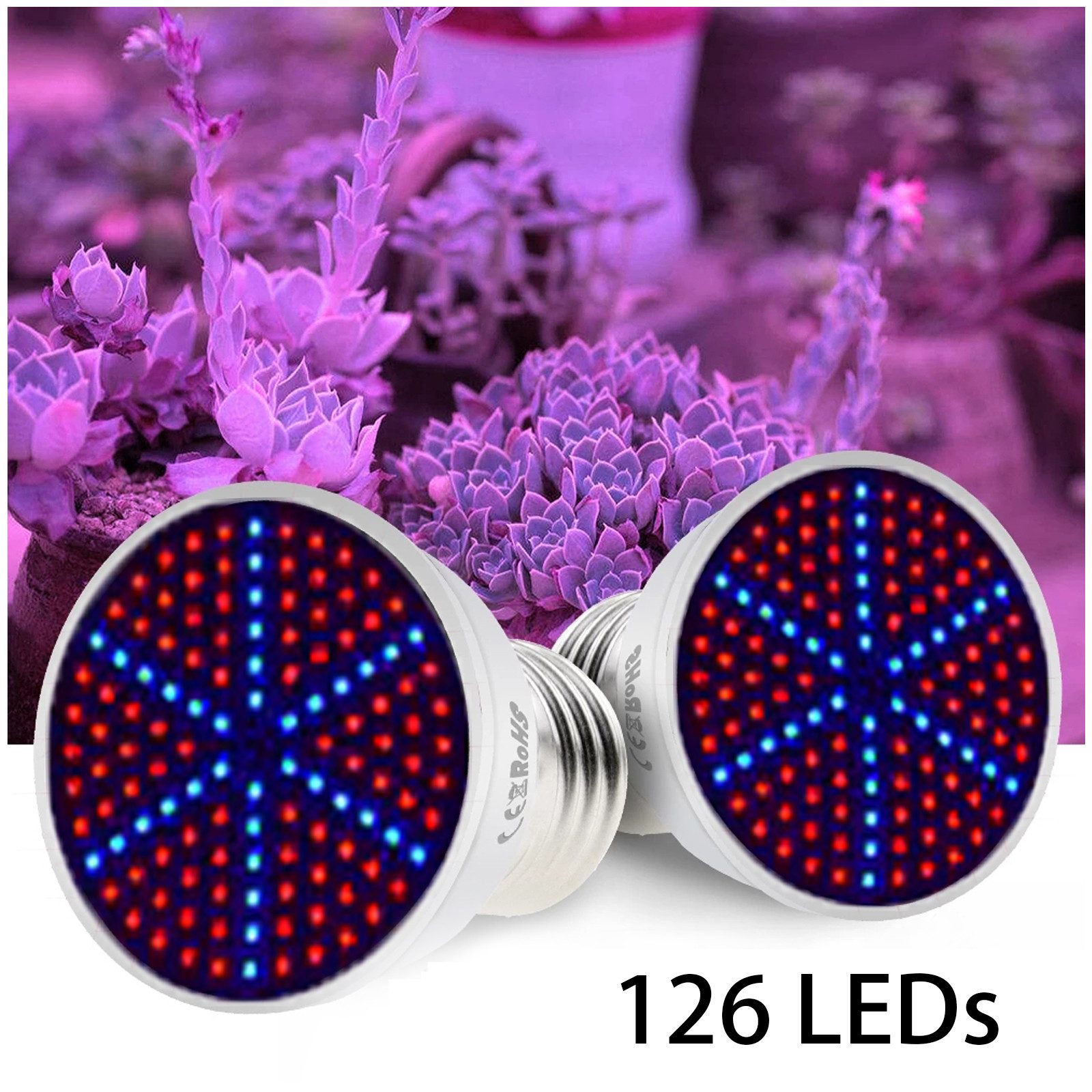 MUPOO Pflanzenlampe LED Pflanzenwachstum-Glühbirne, Grow light, Rot, Blau, günstig online kaufen