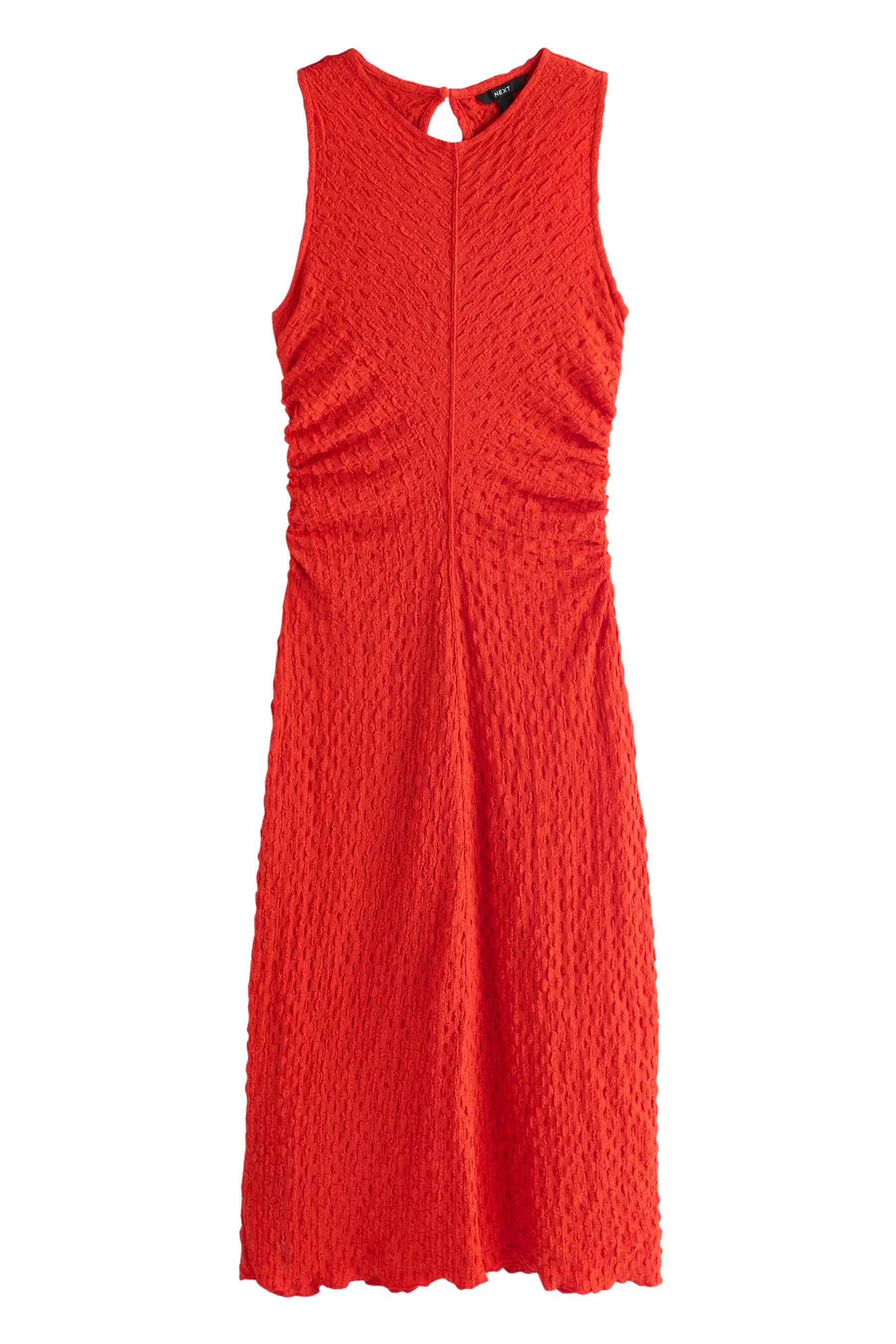 Next Maxikleid Ärmelloses strukturiertes Midikleid mit günstig online kaufen