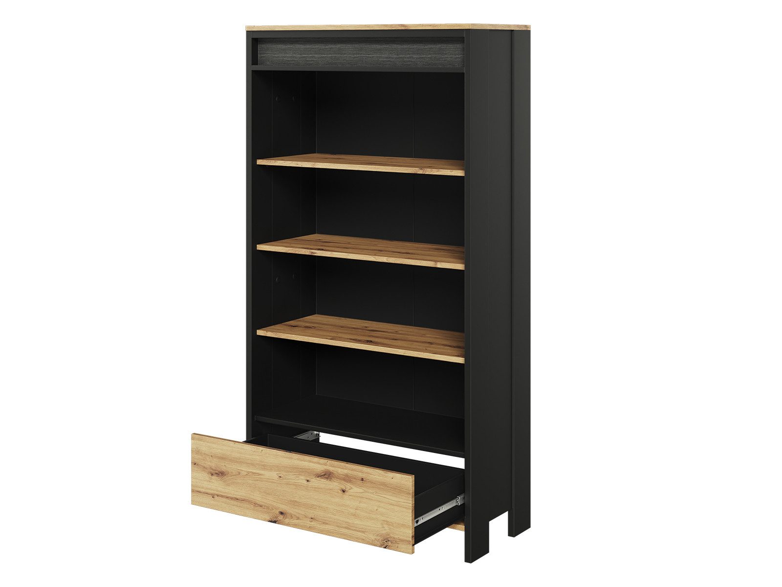 Compleo Bücherregal mit Schublade und LED-Beleuchtung LIMA, Modern design