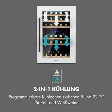 Klarstein Weinkühlschrank Vinsider 41 bottle Duo, für 41 Standardflaschen á 0,75l,Wein Flaschenkühlschrank Weintemperierschrank Weinschrank Kühlschrank