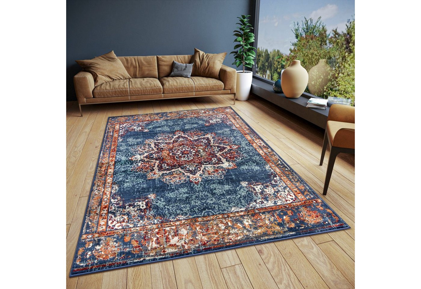 HANSE Home Teppich Maderno, rechteckig, Höhe: 8 mm, Läufer, Orientalisch, Kurzflor, Wohnzimmer, Schlafzimmer, Esszimmer