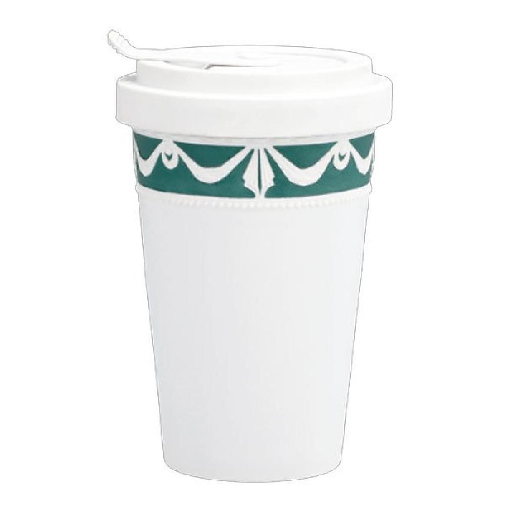 KPM Berlin Coffee-to-go-Becher To Go Becher Kurland Blanc Nouveau Russisch Grün (3-teilig)
