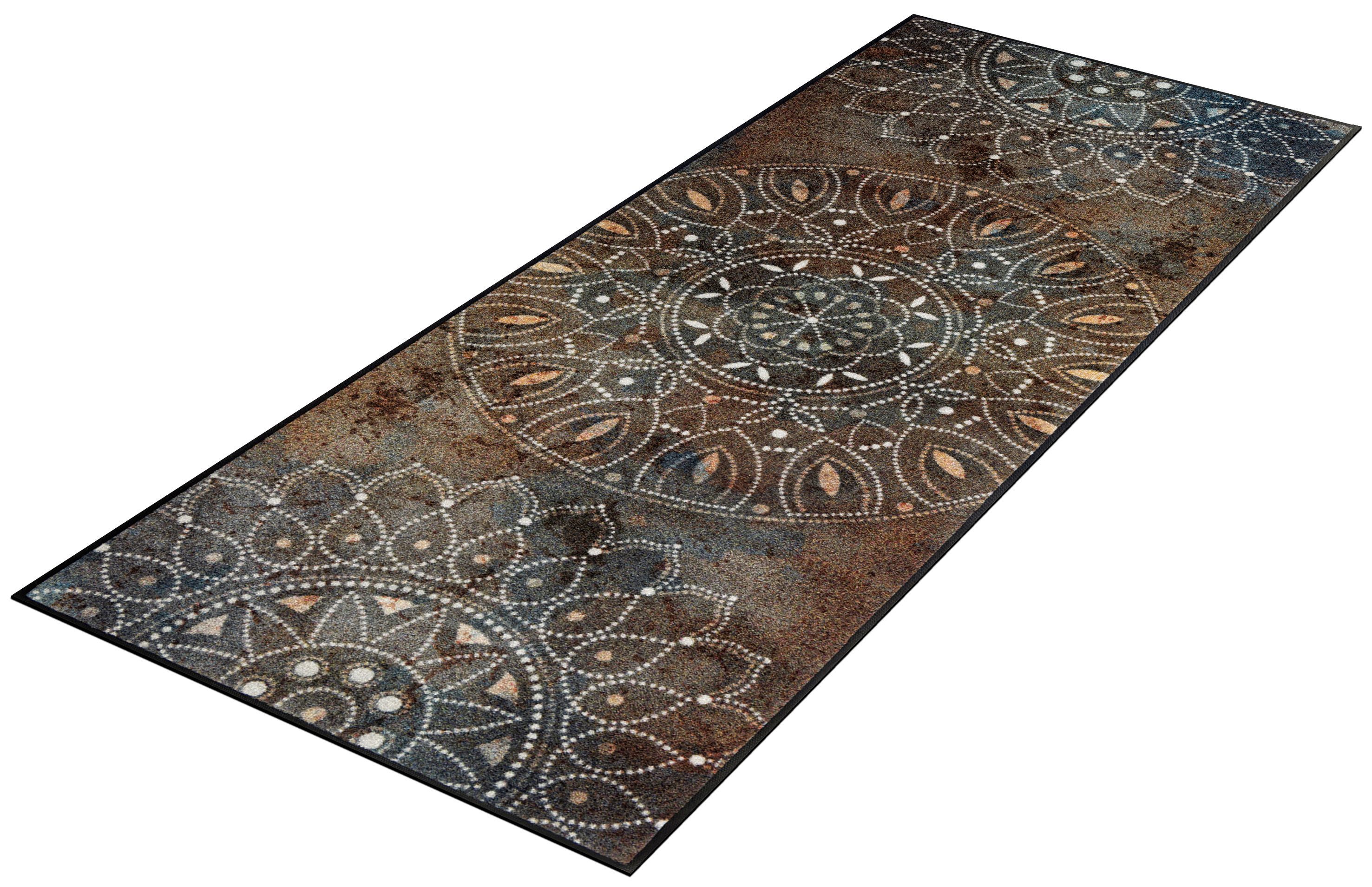 wash+dry by Kleen-Tex Teppich Madhana, rechteckig, Höhe: 7 mm, Motiv Mandala, rutschhemmend, In- und Outdoor geeignet, waschbar – Bild 3 von 5