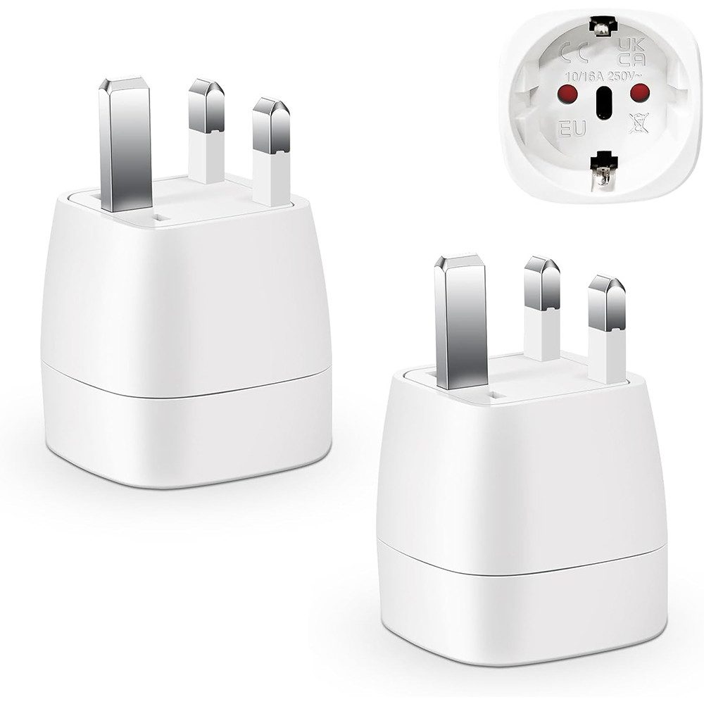 TUWENA 2 Stück Reiseadapter, UK USA Adapter Steckdose Deutschland Plug Reiseadapter, Steckdosenadapter für EU zu USA/England/Irland/Kanada/Mexiko/Dubai