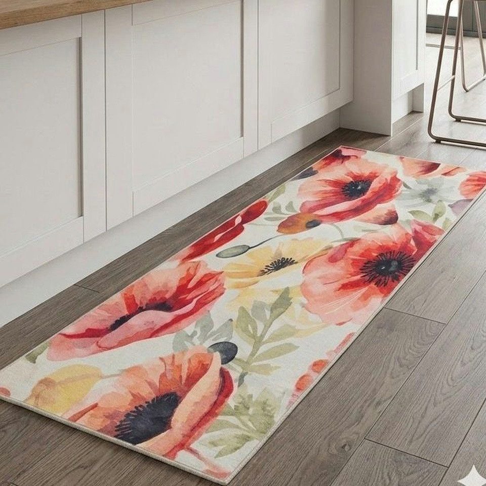 Sehrazat Küchenläufer CAIMAS 7025, rechteckig, Höhe: 6 mm, Waschbarer Teppich – pflegeleicht und ideal für den Alltag
