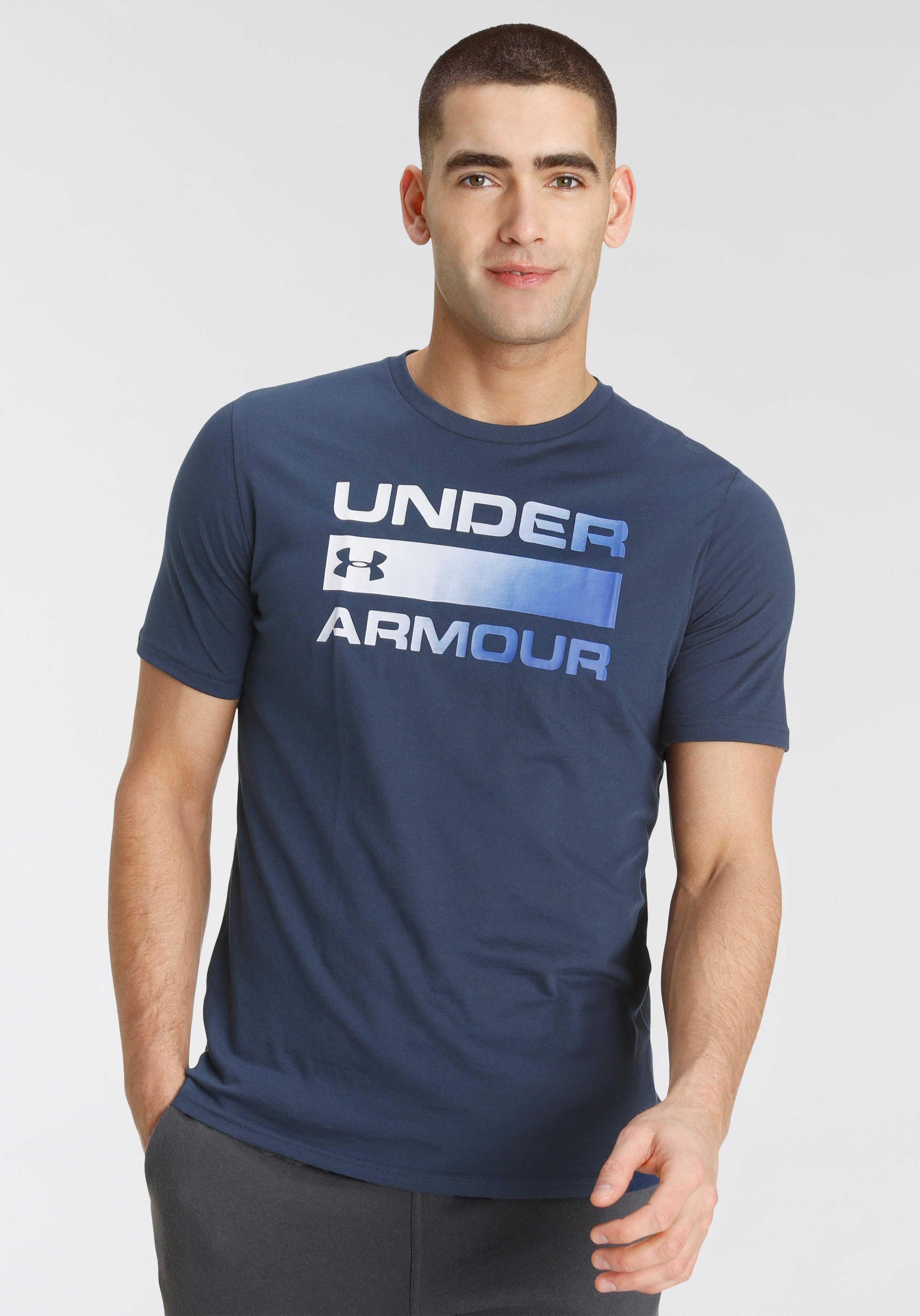 TEAM Armour® WORDMARK marine ISSUE Under UA SS T-Shirt