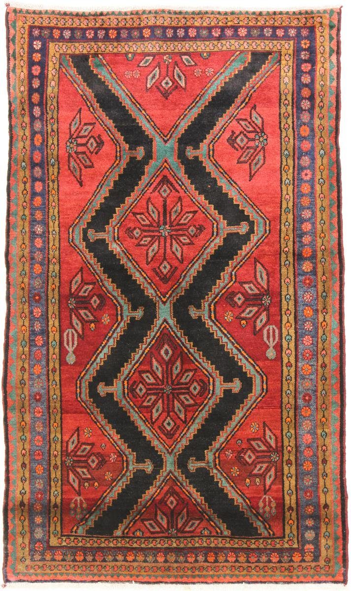 Orientteppich Hamadan 139x233 Handgeknüpfter Orientteppich / Perserteppich, Nain Trading, rechteckig, Höhe: 8 mm