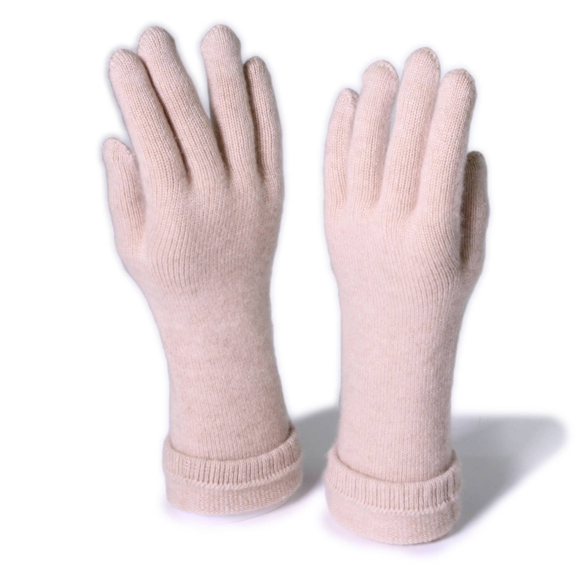 100% Tumelo Strickhandschuhe Kaschmir Handschuhe DamenBeige