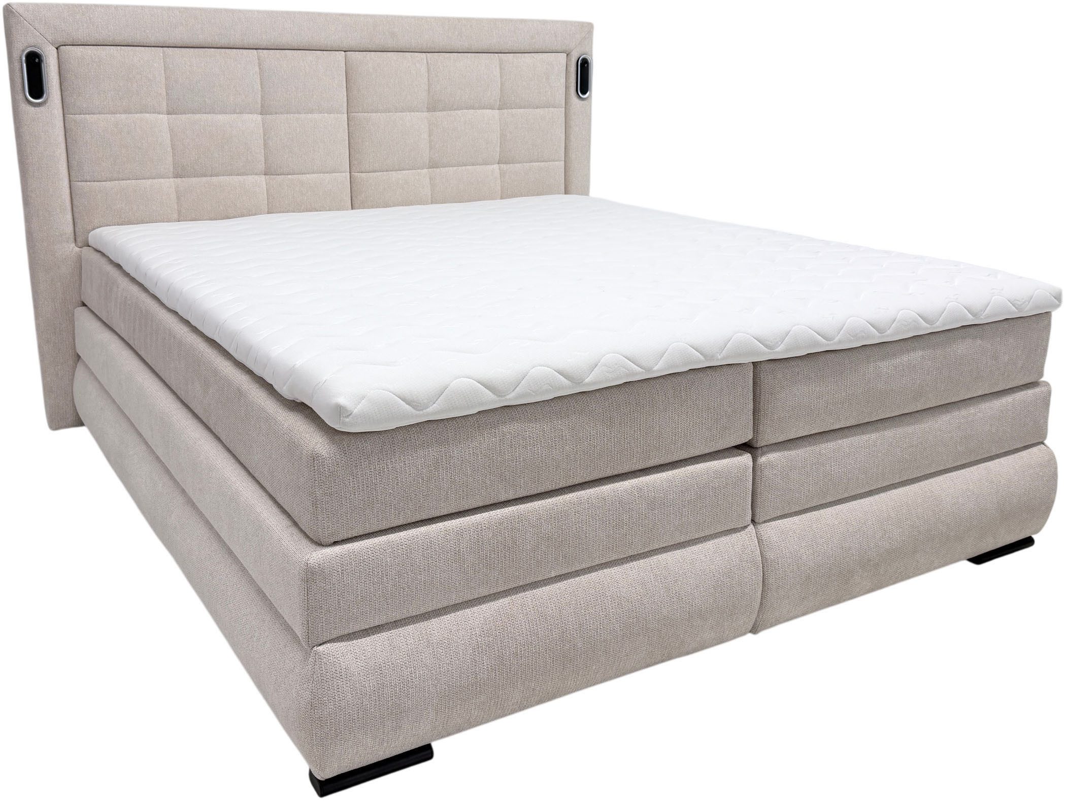 OTTO home Boxspringbett MIVVA, in H3, H4 oder Hmix H3/H4, wahlweise mit oder ohne LED-Leuchten