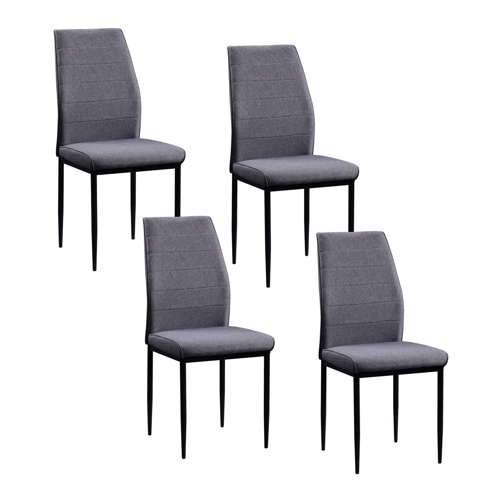 HTI-Living Esszimmerstuhl Stuhl Madison Webstoff Grau günstig online kaufen