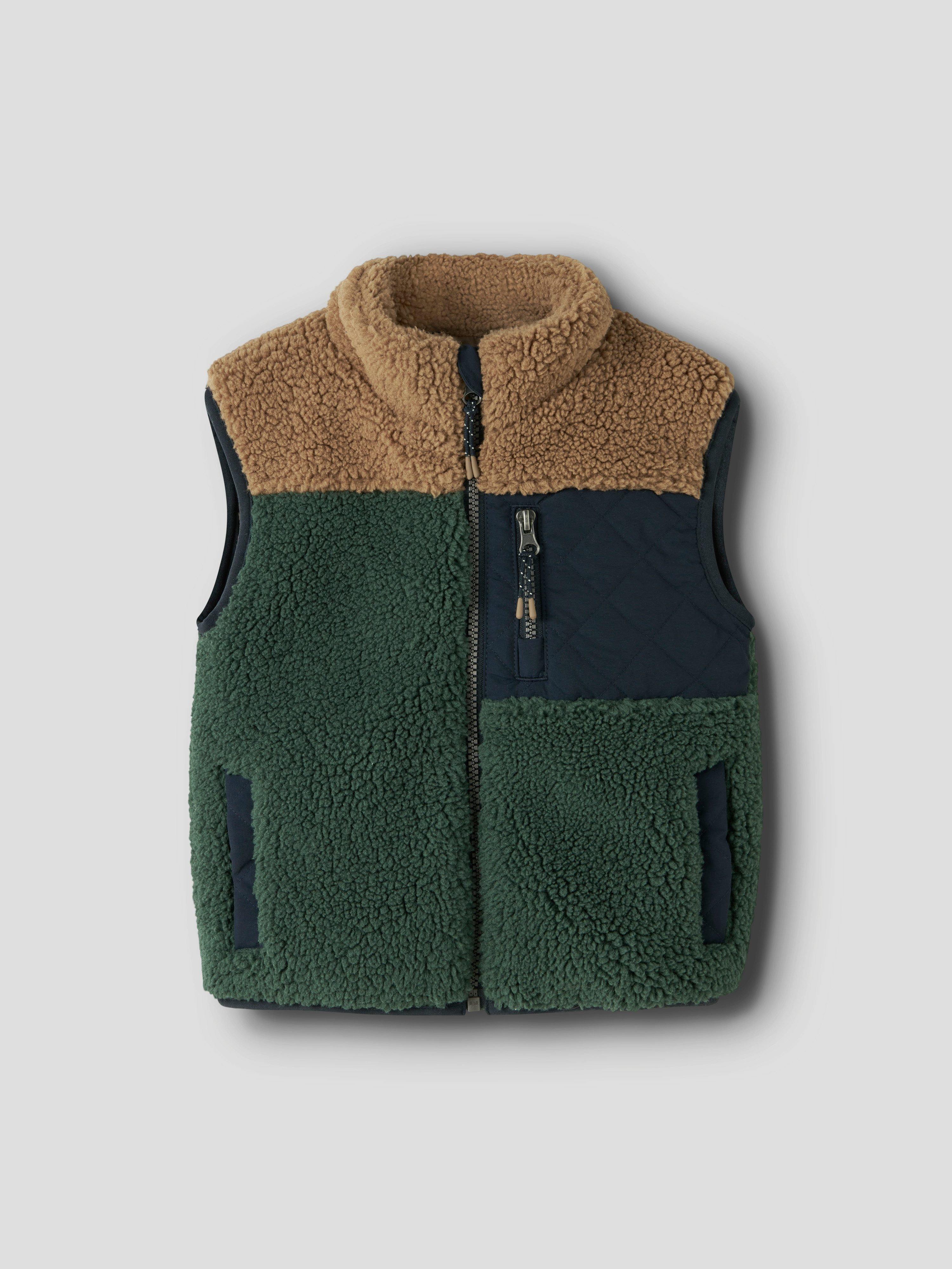 Name It Plüschweste NMMMACEY TEDDY VEST BLOCK Kunstfaser