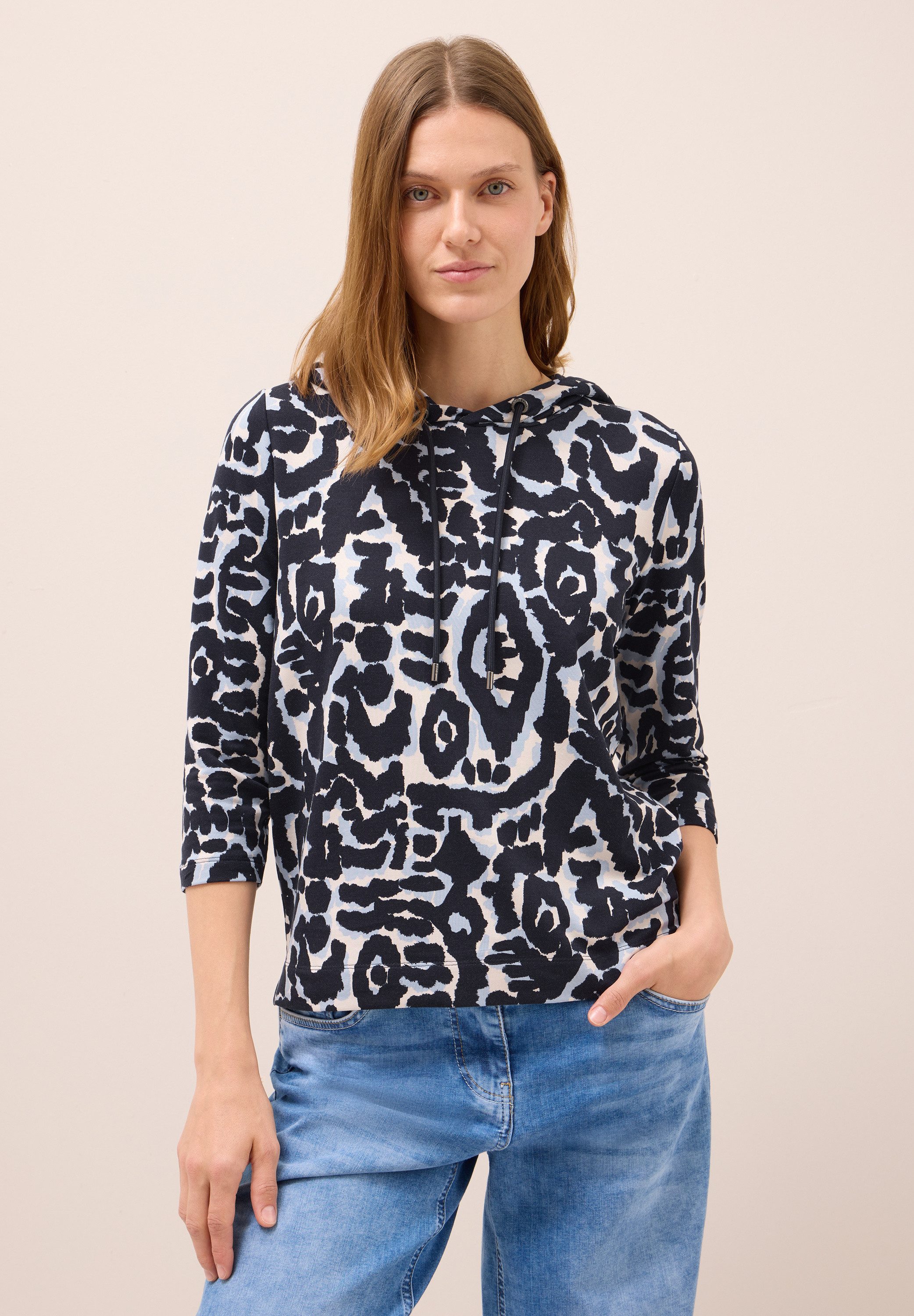 CECIL Kapuzenshirt im soften Baumwoll-Mix