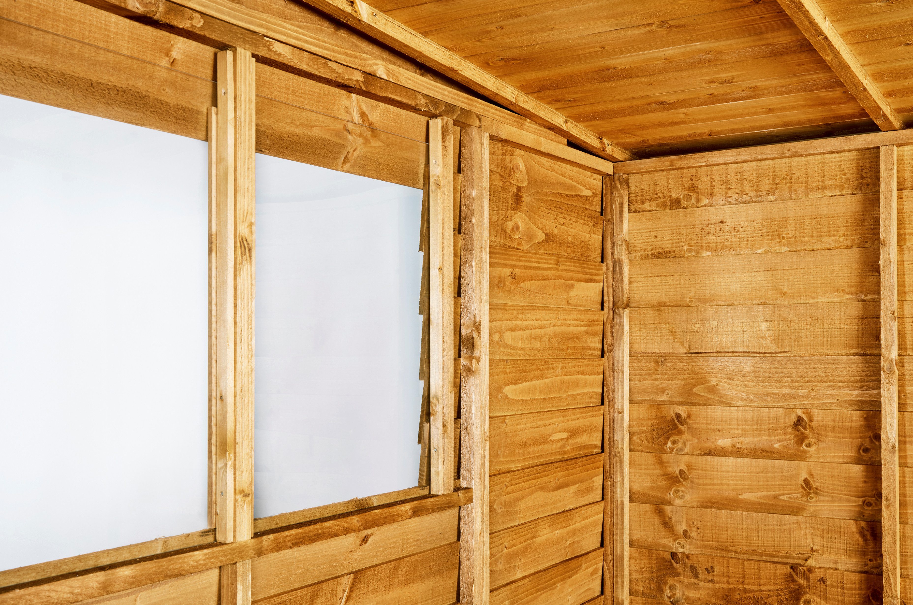 Powersheds Gartenhaus mit Pultdach und Stülpschalung, Vollholz ohne Fenster, BxT: 300x180 cm, (Polyester-verstärkte DachpaPOPe, gehärtetes Glas, hochwertiges Ho – Bild 5 von 5