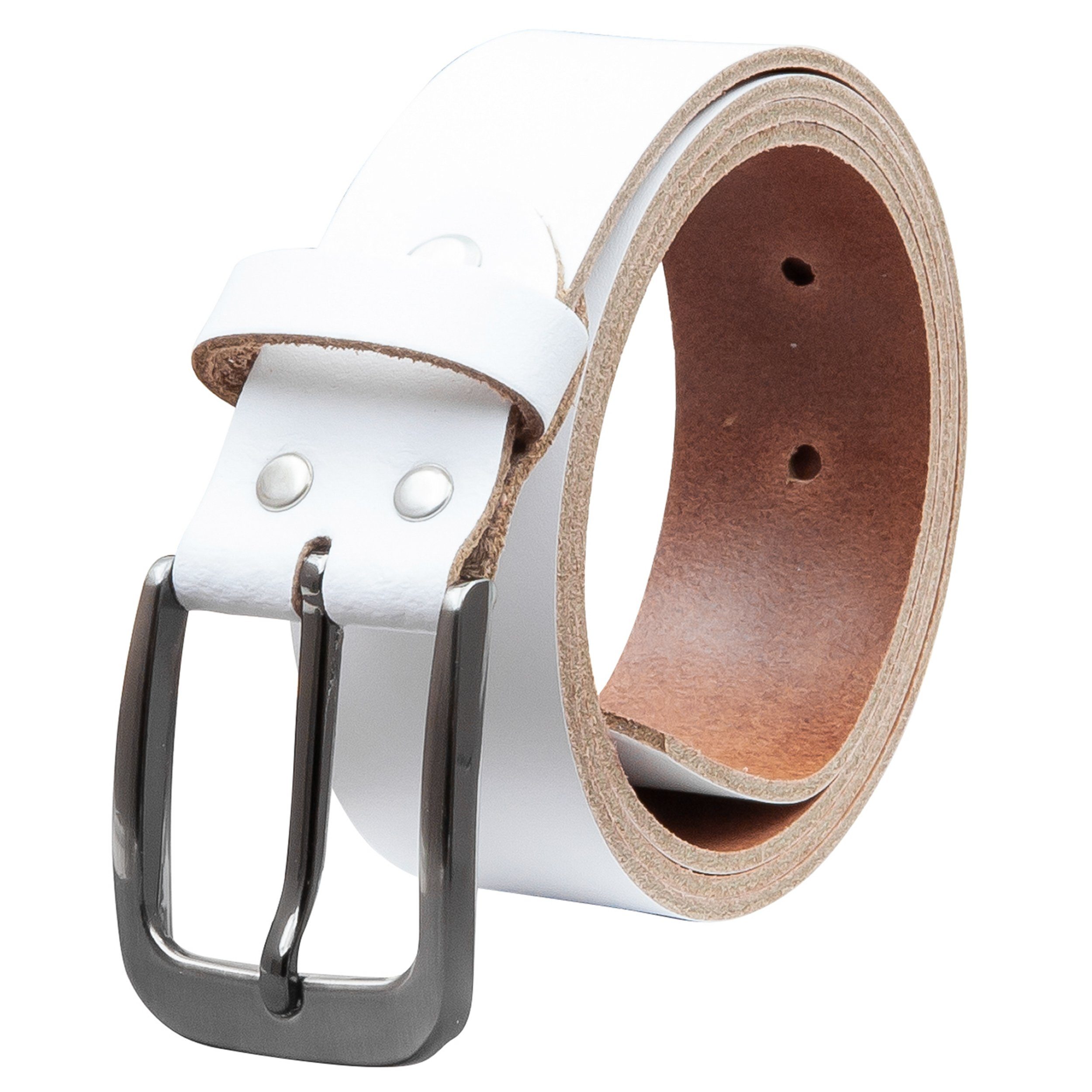 COLOGNEBELT Ledergürtel OM434-SL-Weiss MADE IN GERMANY, Weiss Kürzbar, 100 günstig online kaufen