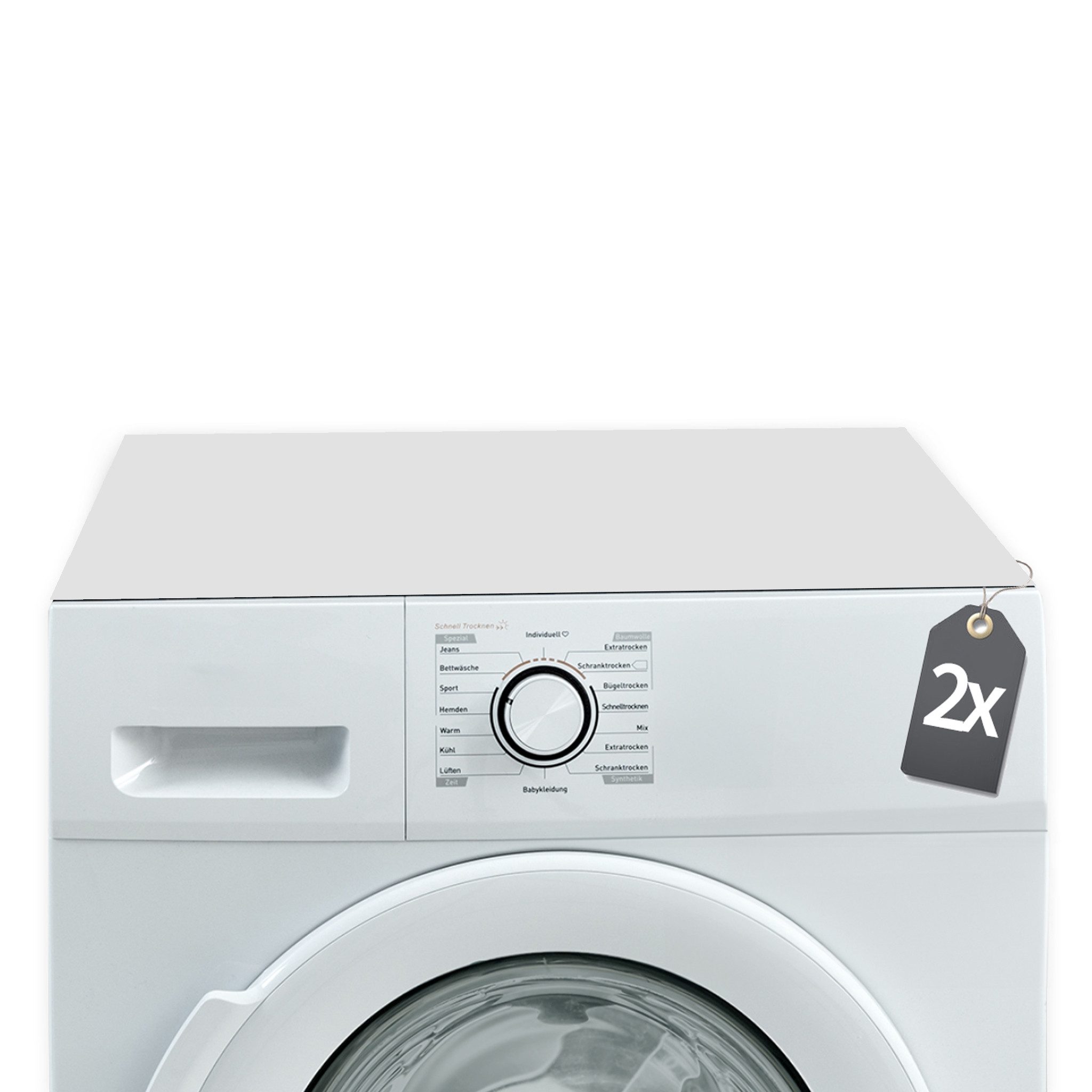 Tabletop Antirutschmatte Waschmaschinen-Auflagen 2er weiß rutschfest, waschbar, 2-St., Textil-Finish Gummi-Matte als Trockner Waschmaschinen-Unterlage