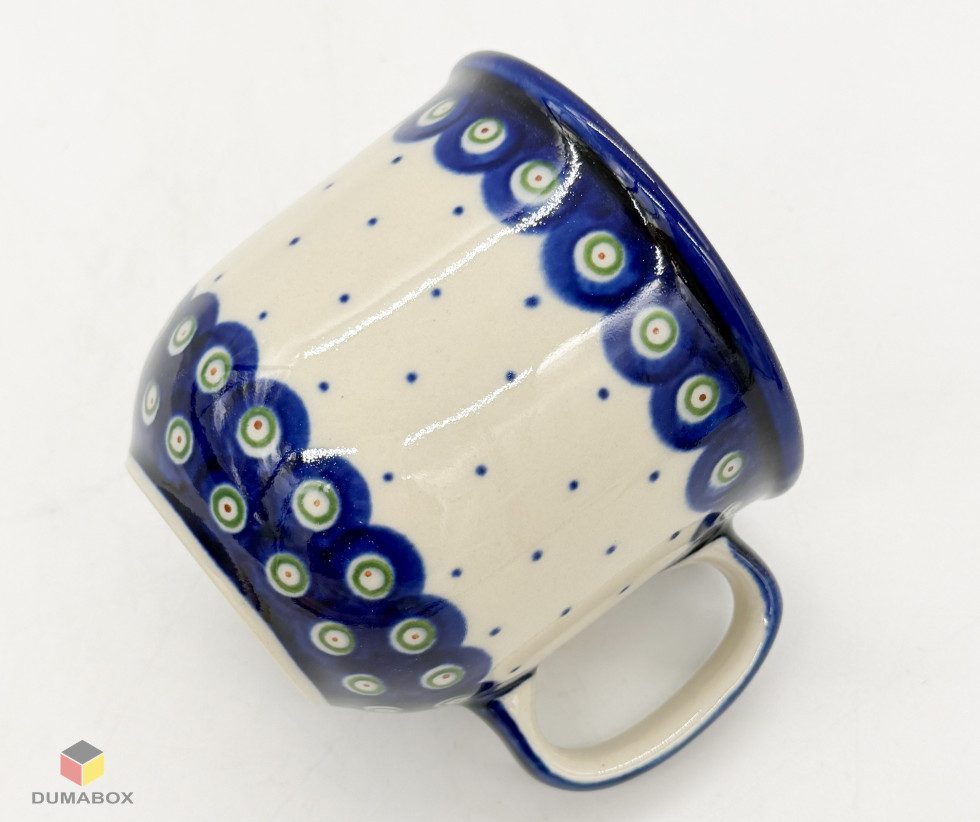Ceramika Bolesławiecka Kalich Becher Handgefertigte Bunzlauer Keramik Tasse, Becher 300 ml