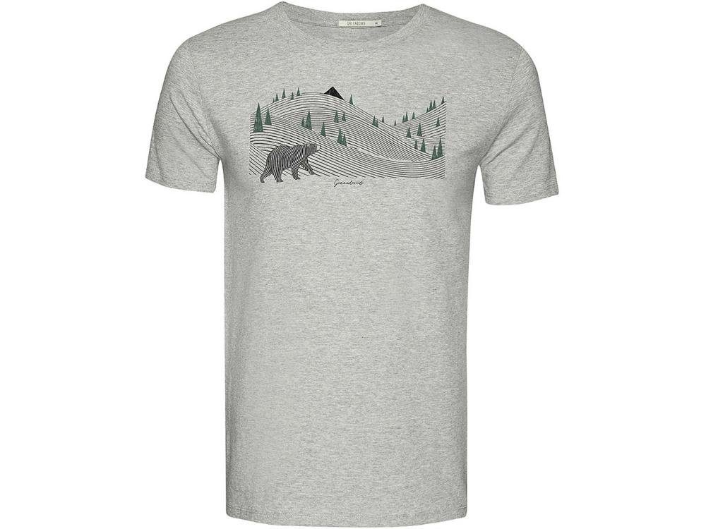 GreenBomb T-Shirt GREENBOMB Bio-Herren-T-Shirt 'Bearland' mit Rundha